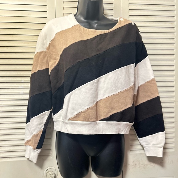 Carven Woman's  sweater color block size M - Picture 1 of 9